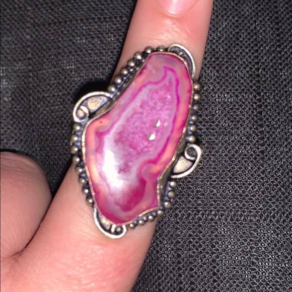 Pink Geode Ring - Picture 3 of 4